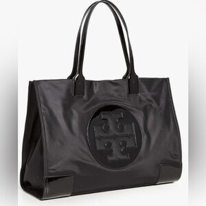 Tory Burch Ella Nylon Tote Bag Black